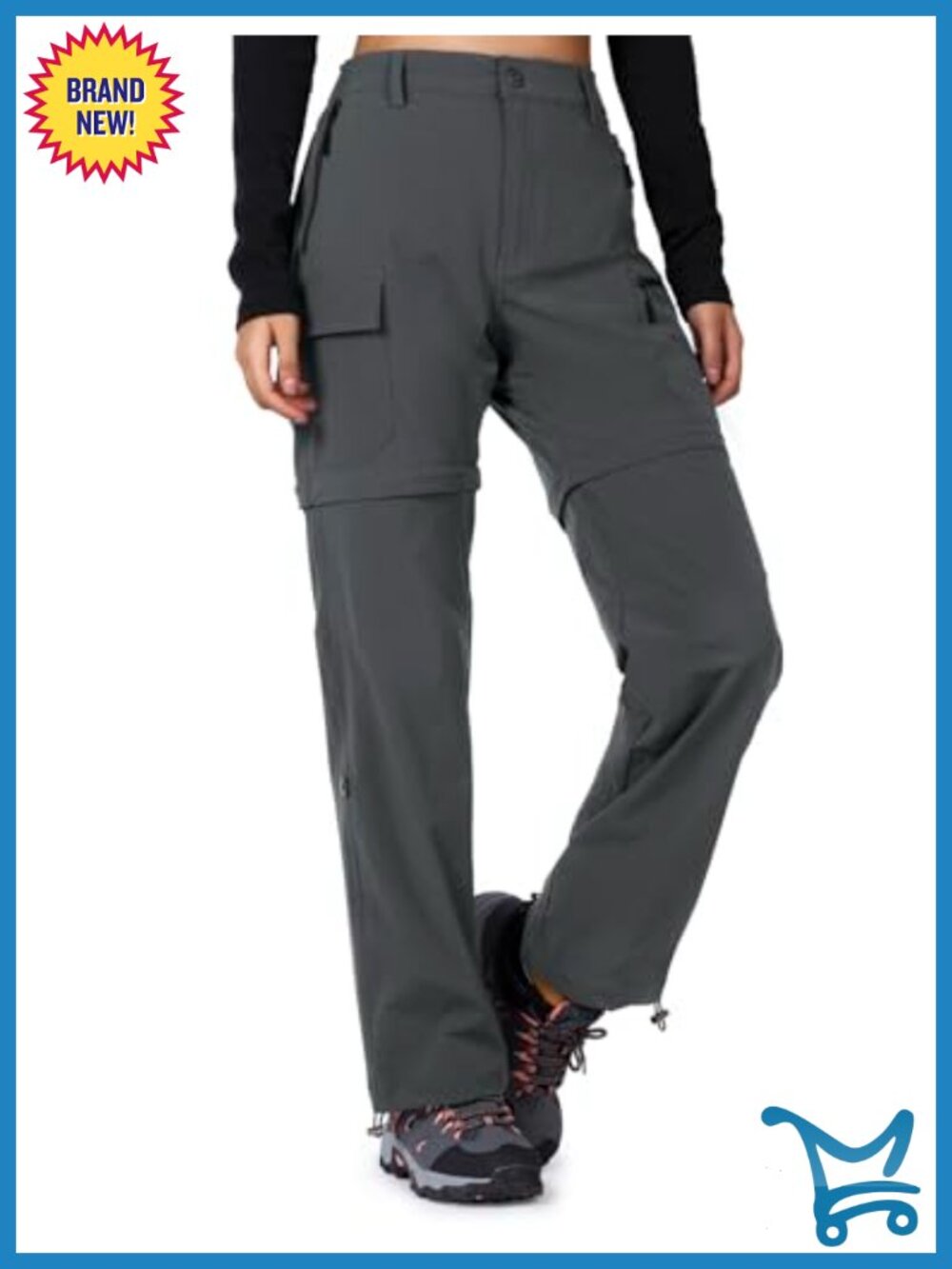 Women's Convertible Hiking Pants Lightweight Nylon Spandex UPF 50+